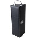 Ver imagem 1 de Maleta Porta Vinho Transporte Case Caixa para Uma Garrafa Crocodilo Cor Preto