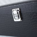 Ver imagem 4 de Maleta Porta Vinho Transporte Case Caixa para Uma Garrafa Crocodilo Cor Preto