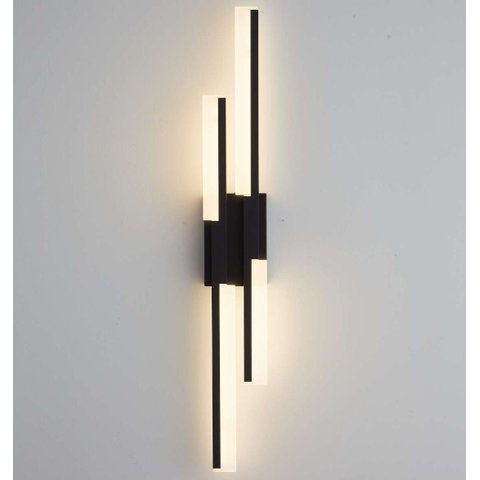 Arandela Moderna Preta 74cm Led 20w 3000k Bivolt 14557-pl