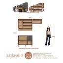 Ver imagem 4 de Cozinha Compacta Modulada 4 Peças com Nicho Decorativo Isabelle Cinza/Freijó/Grafite