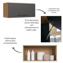 Ver imagem 6 de Cozinha Compacta Modulada 4 Peças com Nicho Decorativo Isabelle Cinza/Freijó/Grafite