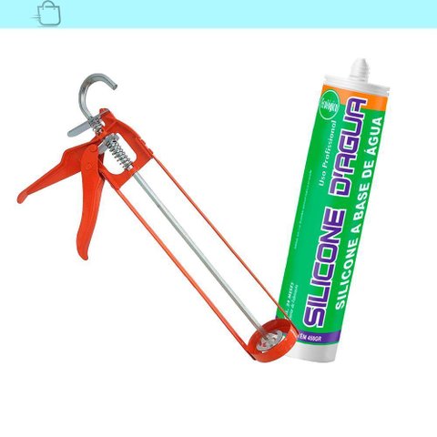 Silicone Branco 450g Selante Acrílico Base DÁgua C/Aplicador