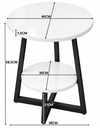 Ver imagem 4 de Mesa de Canto Redonda Decorativa Sala Luxo Dois Níveis Pés Estrela