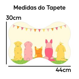 Tapete Comedouro Ração Cachorro Pet Cão Dog Lona Nº2 - 30x44 - 3