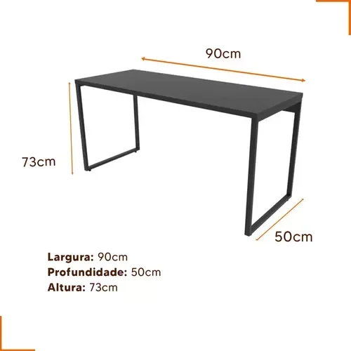 Mesa Cabe em Qualquer Lugar Preta 90 Cm Apartamento - 4