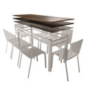 Ver imagem 2 de Base Para Mesa De Vidro Jantar 8 Lugares Branca Retangular