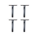 Ver imagem 1 de 4 Pé 10cm Aço Preto Móveis Pezinhos Multiuso