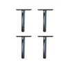 4 Pé 10cm Aço Preto Móveis Pezinhos Multiuso - 1
