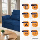 Ver imagem 4 de Sofá Retrátil Reclinável America 1,50m Suede