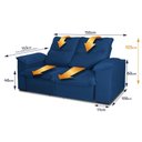 Ver imagem 3 de Sofá Retrátil Reclinável America 1,50m Suede