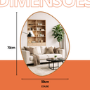 Ver imagem 6 de Espelho Decorativo Adnet Orgânico 70x50cm com Suporte para Parede Couse