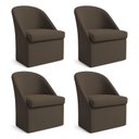 Ver imagem 1 de Kit 4 Poltronas Decorativas Malli Linho - Pallazio Cor:Marrom