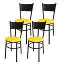 Ver imagem 1 de Conjunto 4 Cadeiras para Cozinha Viena Cor:amarelo