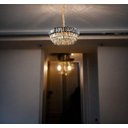 Ver imagem 2 de Lustre Clássico Aline em Metal e Cristal para Sala de Jantar e Ambientes Modernos - 40x80cm