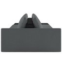Ver imagem 6 de Sofá Ilha Modular para Sala 312cm com Puff Dublin K01 Bouclê Cinza e Sintético Preto - Lyam Decor