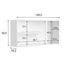 Ver imagem 3 de Módulo Cozinha Bertolini Colors Armário 6010 C/ 3 Portas C/ Vidro 105cm Branco-bertolini