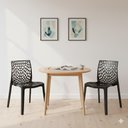 Ver imagem 1 de Kit 2 Cadeiras Gruvyer Empilhável Sala Jantar - Seat&co