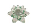 Ver imagem 1 de Enfeite Decoração de Cristal Vidro Flor de Lotus para Sala Quarto Cristaleira Pequeno 8cm:verde