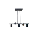 Ver imagem 2 de Lustre Pendente Rubis 5 Lâmpadas Ideal para Escritório Sala de Estar Sala de Jantar - Preto