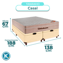 Ver imagem 2 de Cama Box Bau Blindado Casal + Colchão Molas Ensacadas Airtech Ortobom