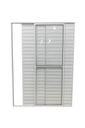 Ver imagem 4 de Porta Balcão 3 Folhas Móveis Aluminio Branco C/ Trinco 2,10x1,20