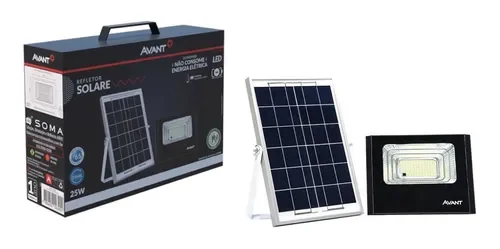 Refletor Solare 100w Branco Frio 6500k Avant Placa Solar:Branco-frio / Preto / Bivolt - 2