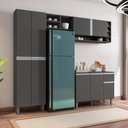 Ver imagem 1 de Cozinha Compacta Atlanta Cinza Fosco