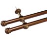 Varão Cortina Duplo 4 Metros 19mm X 28mm Ouro Velho - 1