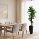Ver imagem 4 de Árvore Fícus Artificial com Tronco Natural e Vaso Preto | 220cm