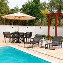 Ver imagem 3 de Kit Sarah com 6 Poltronas e Mesa com Giro Interno com Espreguiçadeiras e Área Gourmet Casa