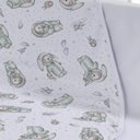 Ver imagem 2 de Cueiro Duplo Tecebem Baby Yan Malha Estampado Kinder 80cm X 90cm Branco