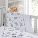 Ver imagem 3 de Cueiro Duplo Tecebem Baby Yan Malha Estampado Kinder 80cm X 90cm Branco