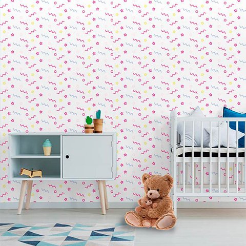 Papel de Parede Infantil - Festa 3 Arte Destaque 2,50 Metros