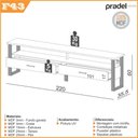 Ver imagem 2 de Rack para Tv até 65" Estilo Industrial 2,20m com 2 Gavetas Pradel Móvei