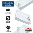 Ver imagem 3 de Kit Cuba Apoio 46x34,5 Branca + Sifão + Válvula Inox 1 1/4