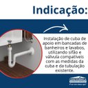 Ver imagem 5 de Kit Cuba Apoio 46x34,5 Branca + Sifão + Válvula Inox 1 1/4