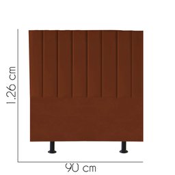 Cabeceira Estofada Carla 90CM Solteiro Suede Terracota - D A DECOR - 3