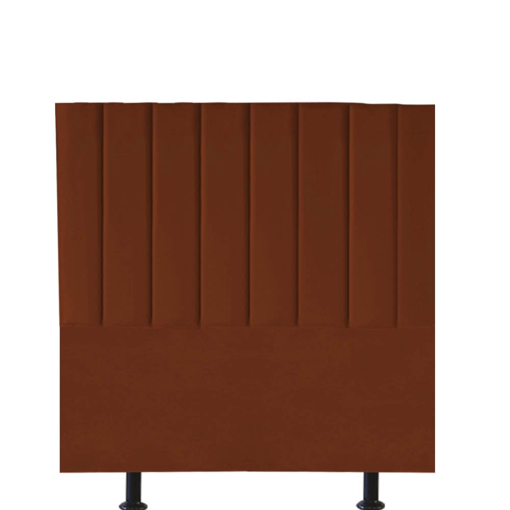 Cabeceira Estofada Carla 90CM Solteiro Suede Terracota - D A DECOR - 2