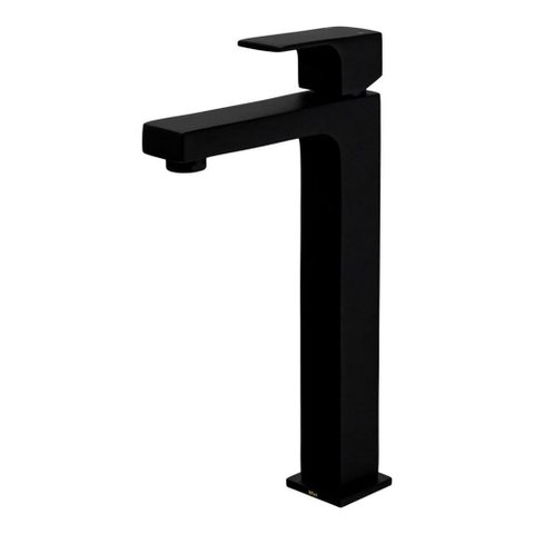 Misturador Monocomando de Mesa Lavatório Bica Alta Retta 3/4" Black Fosco (6877 Bk-330)