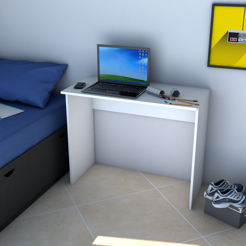 Mesa para notebook pequena 90x44cm Cor: Branco | MadeiraMadeira