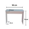 Mesa para notebook pequena 90x44cm Cor: Branco - 4