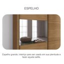 Ver imagem 6 de Guarda Roupa Casal Belmonte com Espelho e Cômoda Seul Cumaru 25 Fendi - Novo Horizonte