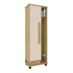 Armário Multiuso Escritório Lavanderia Quarto 1 Porta Caribe Cinamomo Off White - 2