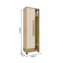 Ver imagem 3 de Armário Multiuso Escritório Lavanderia Quarto 1 Porta Caribe Cinamomo Off White