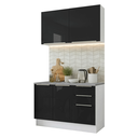 Ver imagem 4 de Armário de Cozinha Compacta 120 cm Branco/Preto Lux Madesa 01