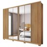 Guarda Roupa Casal Grande 6 Portas 4 Espelhos Marrom Moon - 2