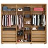 Guarda Roupa Casal Grande 6 Portas 4 Espelhos Marrom Moon - 5