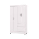 Ver imagem 4 de Guarda Roupa Pequeno Ideal 4 Portas e 2 Gavetas para Quarto Filhos:branco