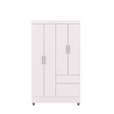 Ver imagem 2 de Guarda Roupa Pequeno Ideal 4 Portas e 2 Gavetas para Quarto Filhos:branco