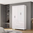 Ver imagem 1 de Guarda Roupa Pequeno Ideal 4 Portas e 2 Gavetas para Quarto Filhos:branco